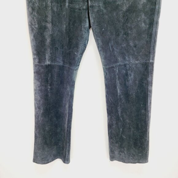 Chicos Pants Black Leather  Straight Leg flat Front Size 2 - Picture 10 of 10